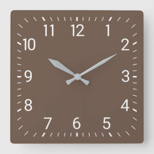 Horloge murale carrée Brown