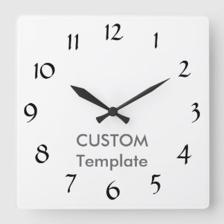 Horloge murale carrée grande personnalisée 10,75"