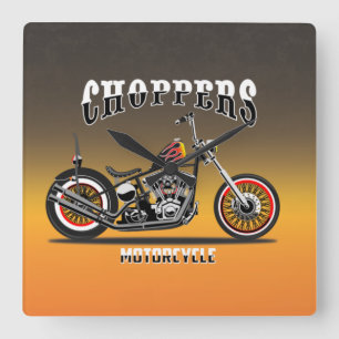 Horloge murale carrée pour moto