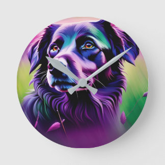 Horloge murale - Chien pourpre