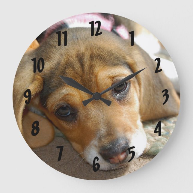 Horloge murale chiot Beagle (Recto)