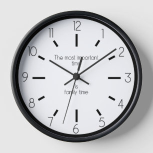 Horloge murale - Citation inspirante Accueil