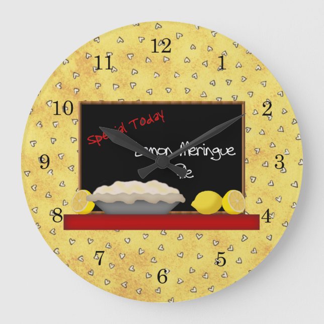 Horloge murale citron à tarte (Recto)
