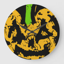 Horloge murale Citrouille d'Halloween