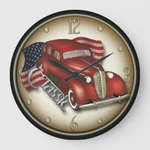Horloge murale classique américaine de voiture