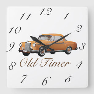 Horloge murale classique de voiture de vieille