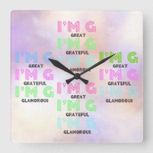Horloge murale colorée 3G (Grateful Glamour)
