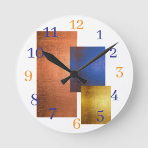 Horloge murale colorée abstraite moderne esthétiqu