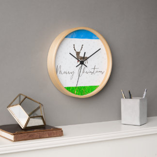 horloge murale conçue pour Noël