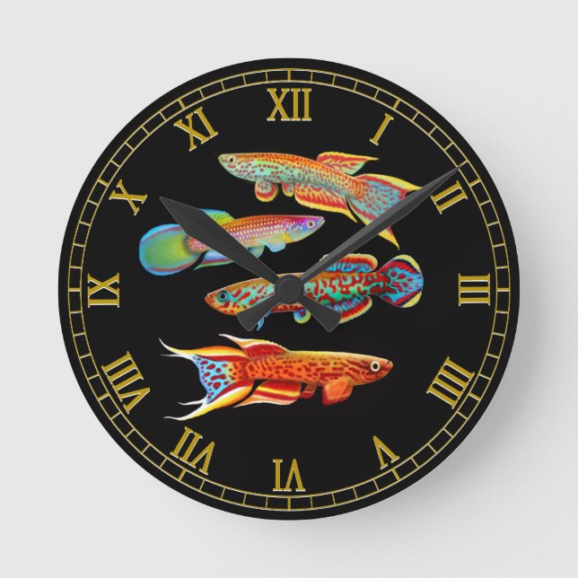 Horloge murale couleur Killifish (Recto)