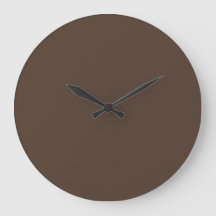 Horloge murale couleur solide - Brown foncé