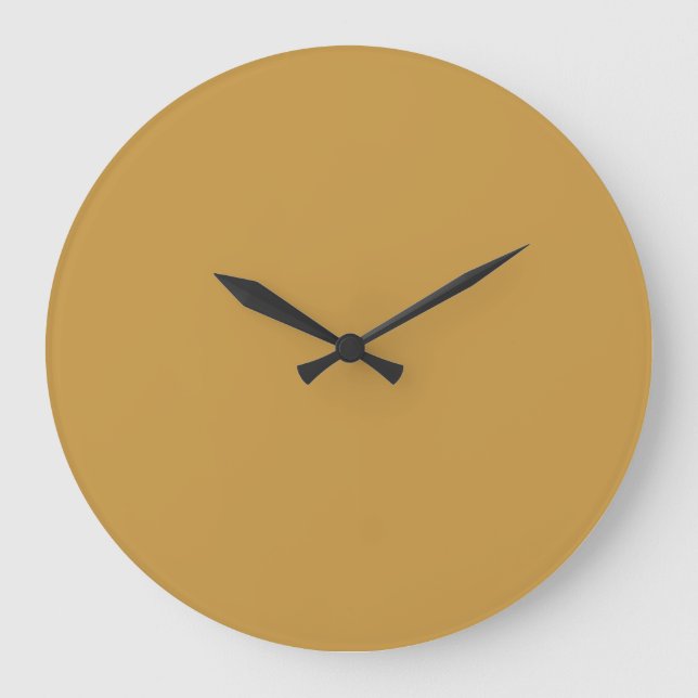 Horloge murale couleur solide - Jaune moutarde (Recto)
