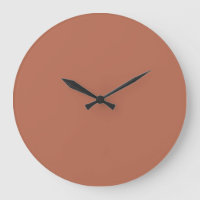 Horloge murale couleur solide - Terre chaude en te