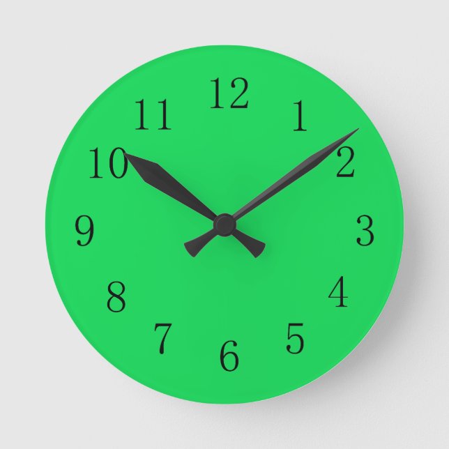 Horloge murale couleur verte très brillante Malach (Recto)