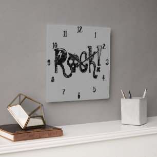 Horloge murale crânes de rock
