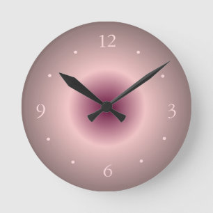 Horloge murale créative rose rose et lumineuse de