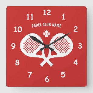 Horloge murale croisée de raquettes de tennis de