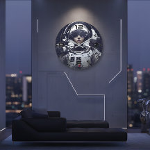 Horloge murale Cyberpunk Cosmic Navigator