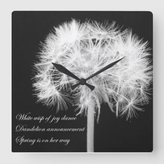 Horloge murale Dandelion Haiku