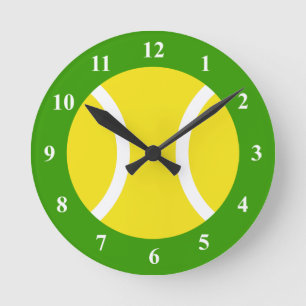 Horloge murale de balle de tennis avec des nombres