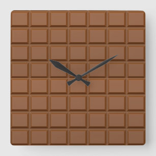 Horloge murale "de barre de chocolat"