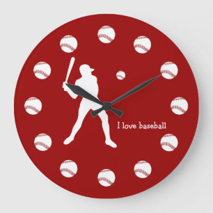 Horloge murale de baseball