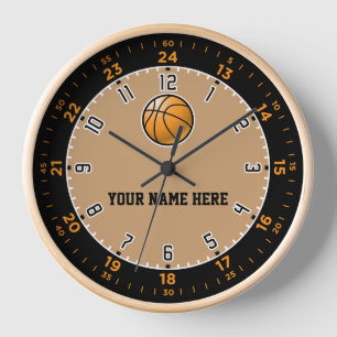 Horloge murale de basket-ball
