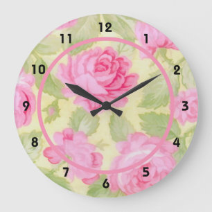 Horloge murale de beauté rose