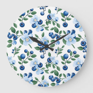 Horloge murale de bleuets