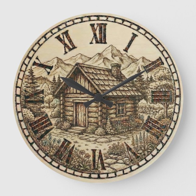 Horloge murale de cabane (Recto)
