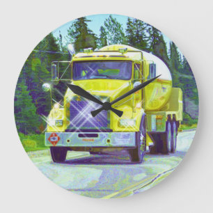 Horloge murale de camion-citerne aspirateur de