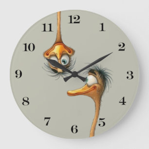 Horloge murale de canard gris