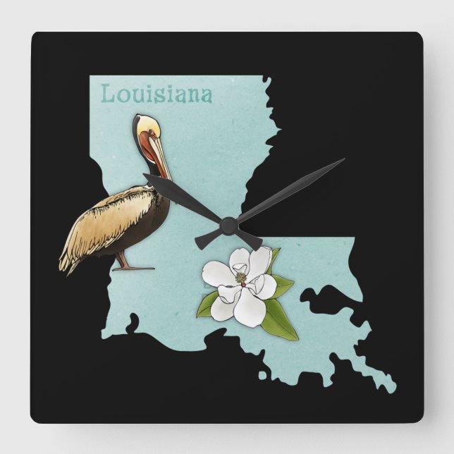 Horloge murale de carte d'état de pélican de la (Recto)