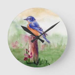 Horloge murale de chanson d'oiseau bleu