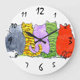 Horloge murale de chats