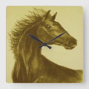 Horloge murale de cheval de "beauté"