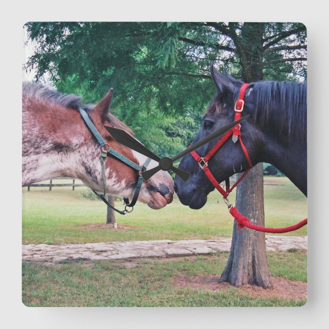 Horloge murale de chevaux de trait (Recto)