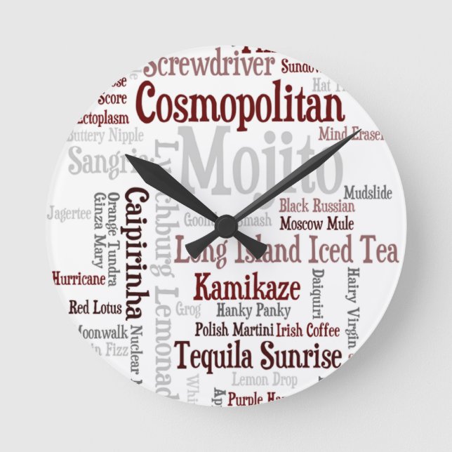Horloge murale de cocktails (Recto)