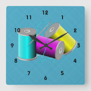 Horloge murale de conception de couture/couture