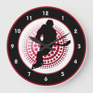 Horloge murale de conception de hockey