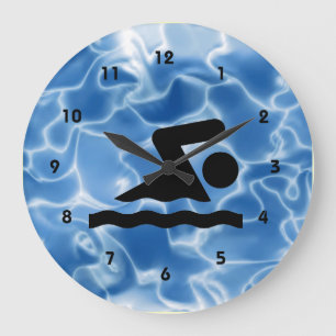 Horloge murale de conception de nage