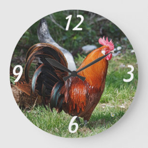 horloge murale de coq