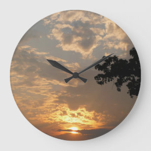 Horloge murale de coucher du soleil