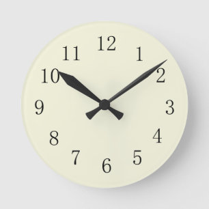Horloge murale de cuisine beige