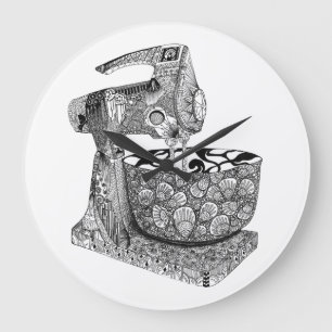 horloge murale de cuisine de mélangeur d'art déc