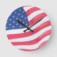 Horloge murale de drapeau des USA