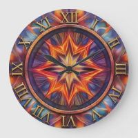Horloge murale de feu mythique