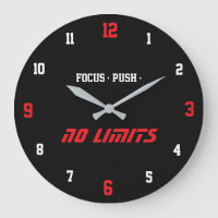 Horloge murale de fitness motivationnel Noir
