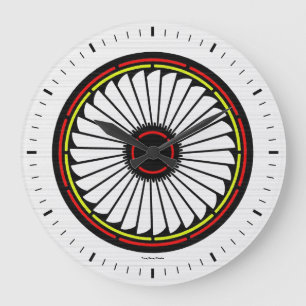 Horloge murale de fleur de Natif américain grande