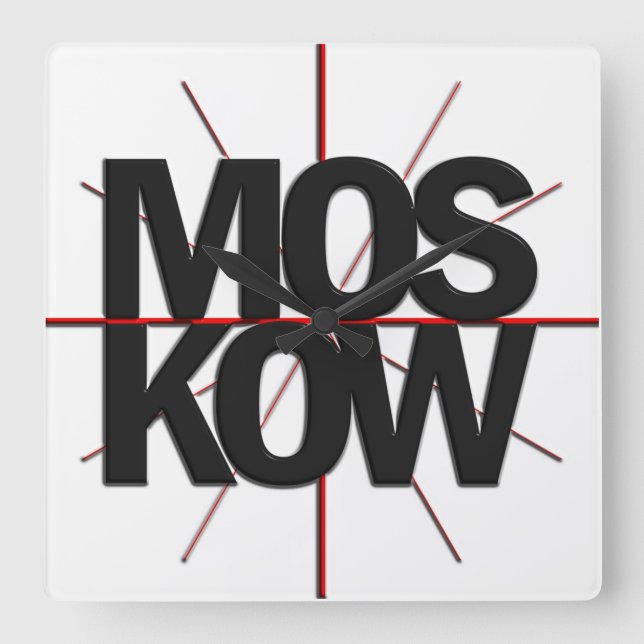 Horloge murale de fuseau horaire de Moscou (Recto)